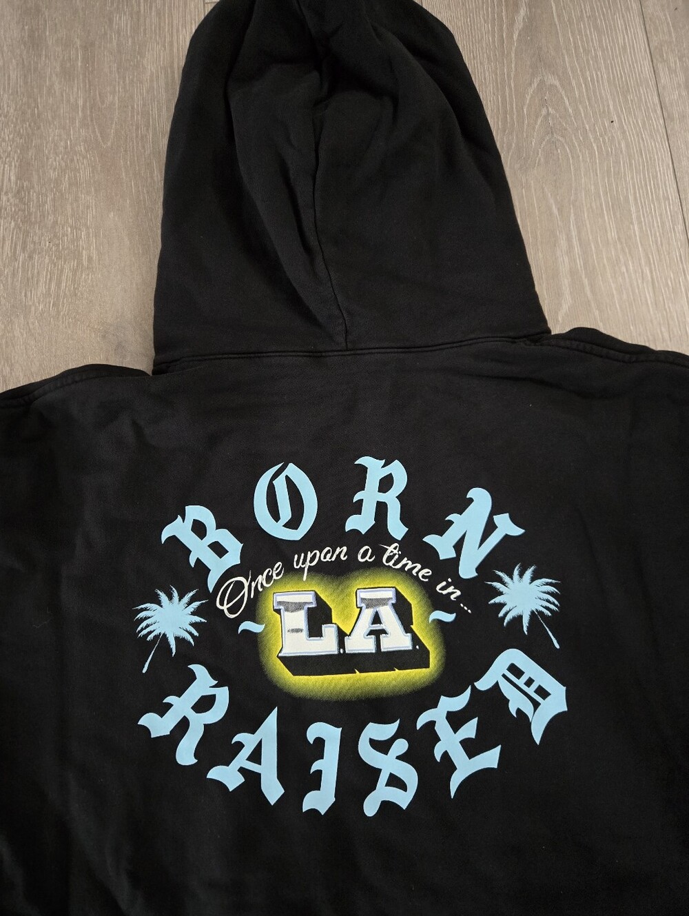 Born X Raised Once Upon A Time In LA Black Hoodie Size L Brand New Never Worn